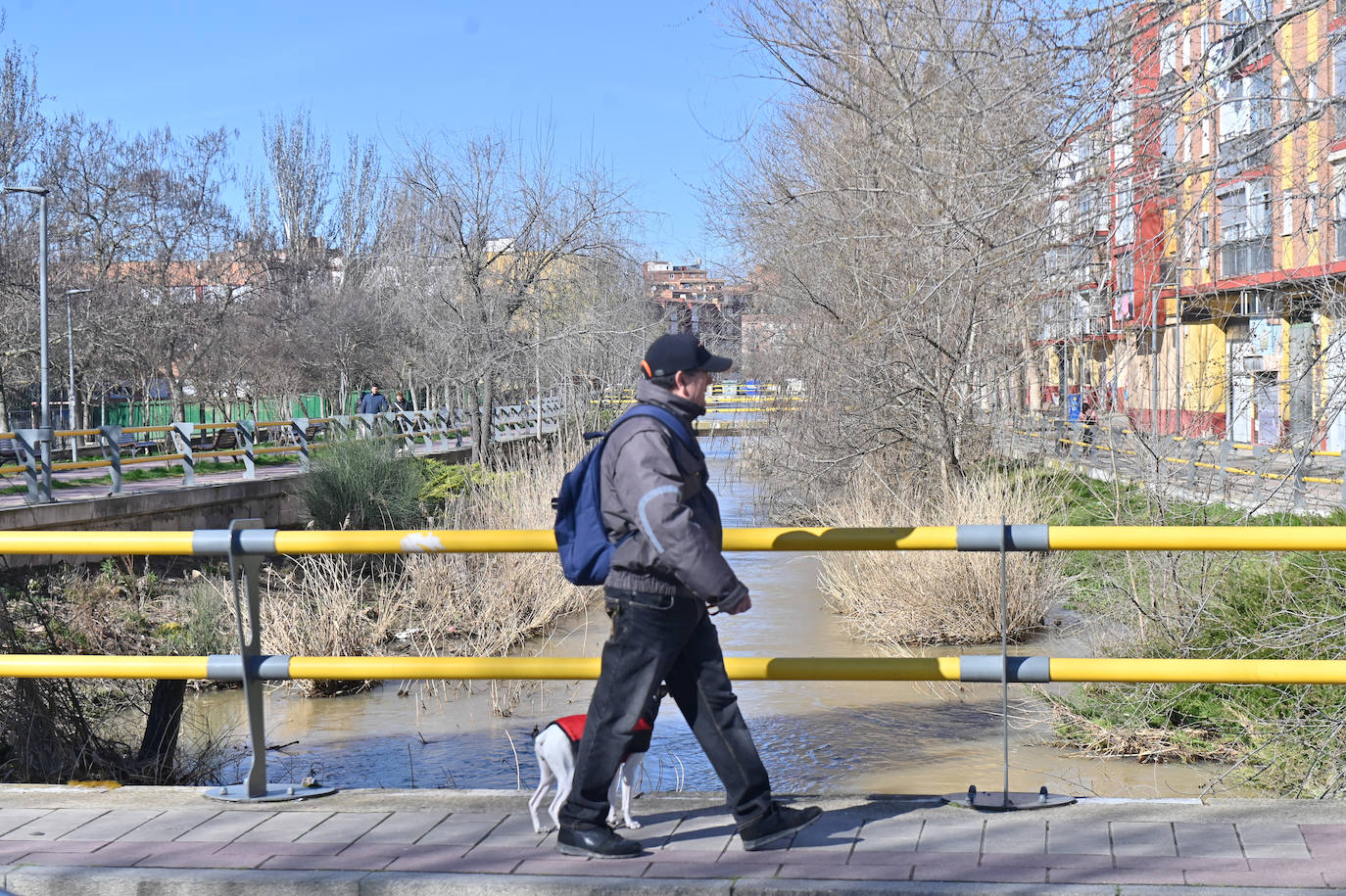 Río Esgueva a la altura del Paseo de Juan Carlos I.