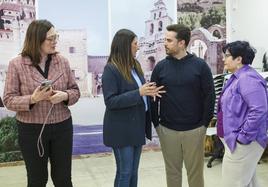 Carolina Vidal, Yolanda Martín, Pilar García y el secretario de CCOO Segovia, Alex Blázquez.