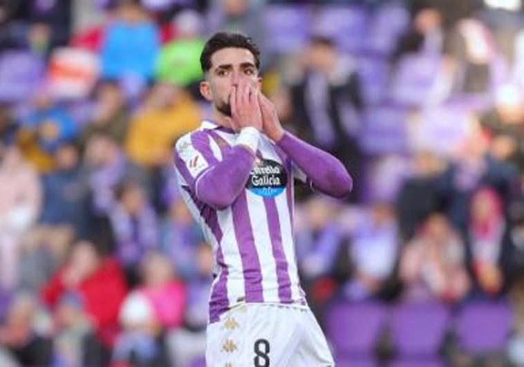 Monchu Rodríguez, durante el choque ante el Real Zaragoza.