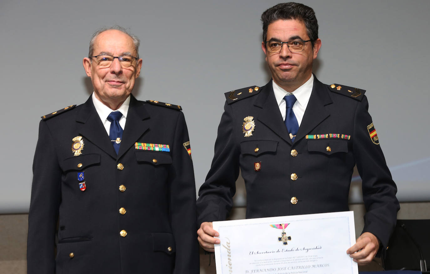 Acto institucional del bicentenario de la Policía Nacional en Segovia