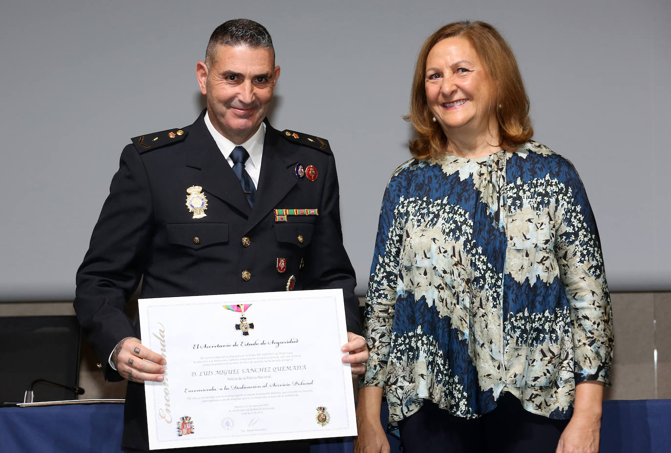 Acto institucional del bicentenario de la Policía Nacional en Segovia