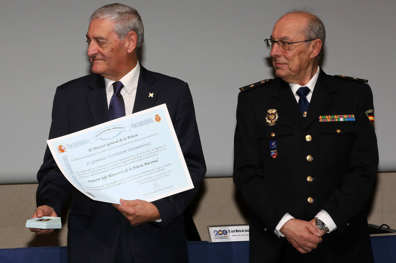 Acto institucional del bicentenario de la Policía Nacional en Segovia