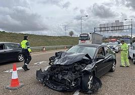 Accidente en la A-62 a la altura de Zaratán