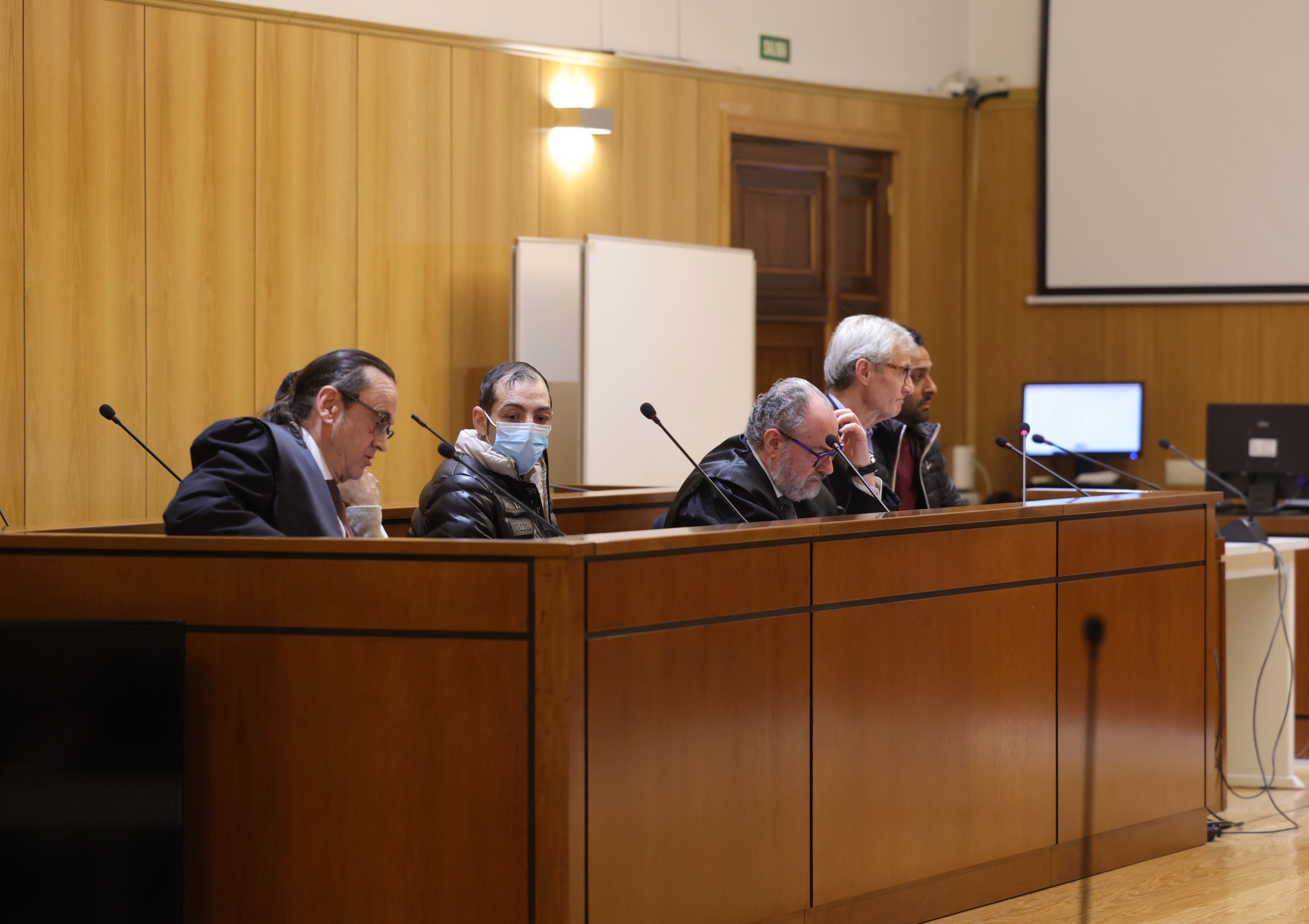 Los tres acusados, en la Audiencia de Valladolid.