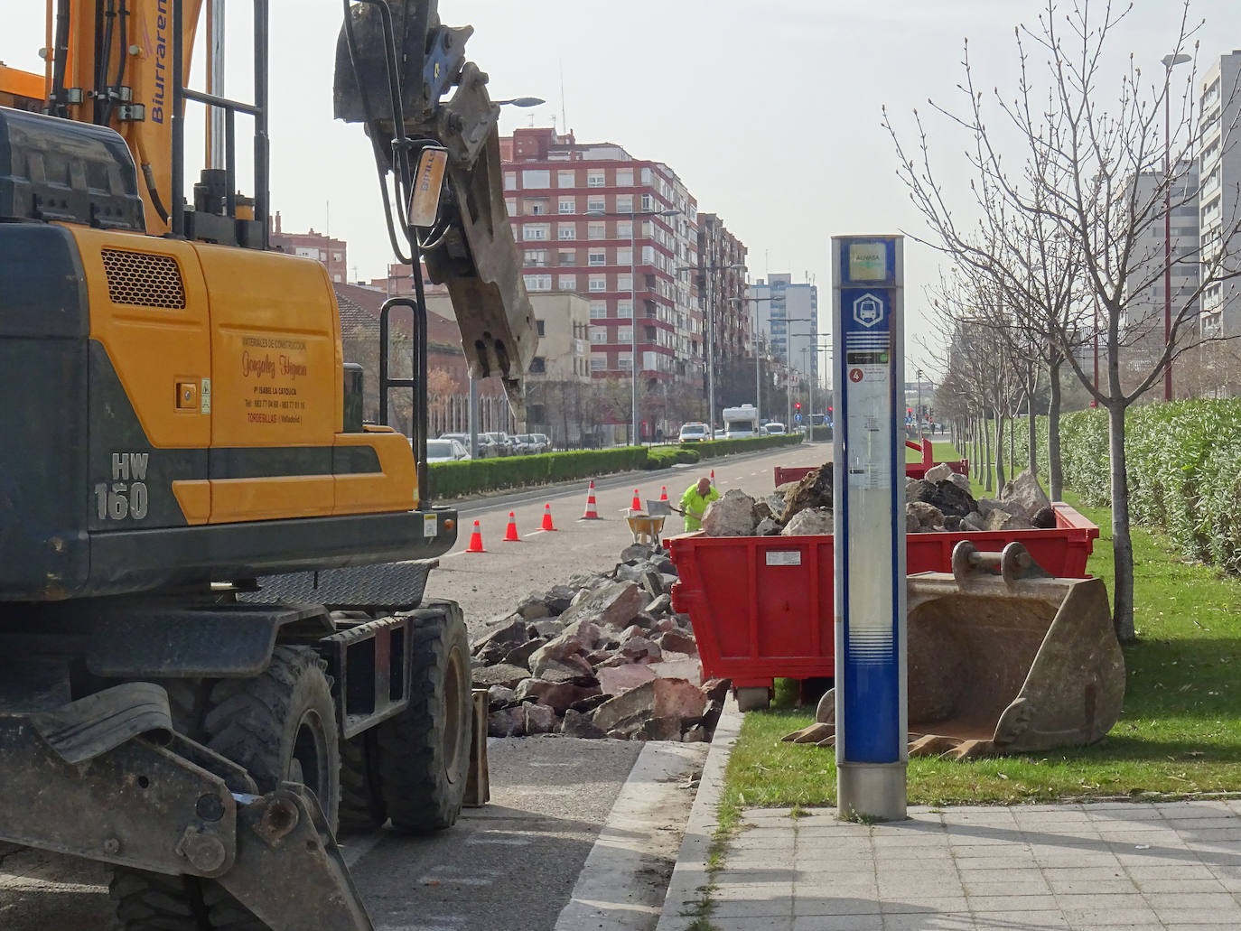 Obras en el paseo del Arco de Ladrillo