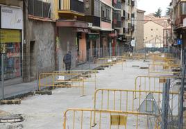 Calle Blanca de Silos, ayer.