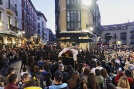 Procesión de Humildad y Penitencia a su llegada a la catedral, el pasado año.