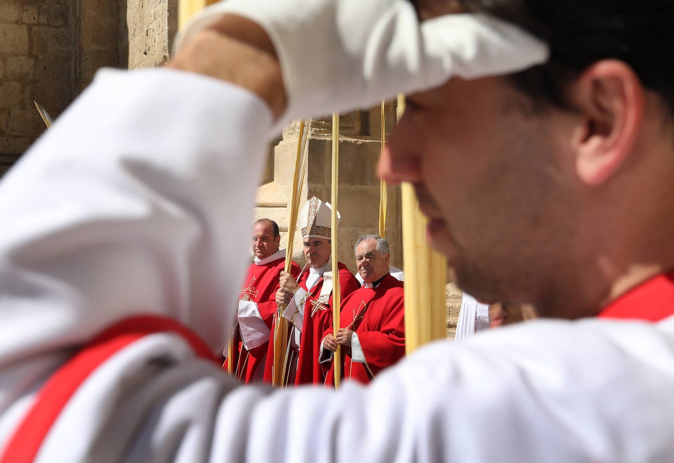 Jesús entra triunfante en la Plaza Mayor de Palencia