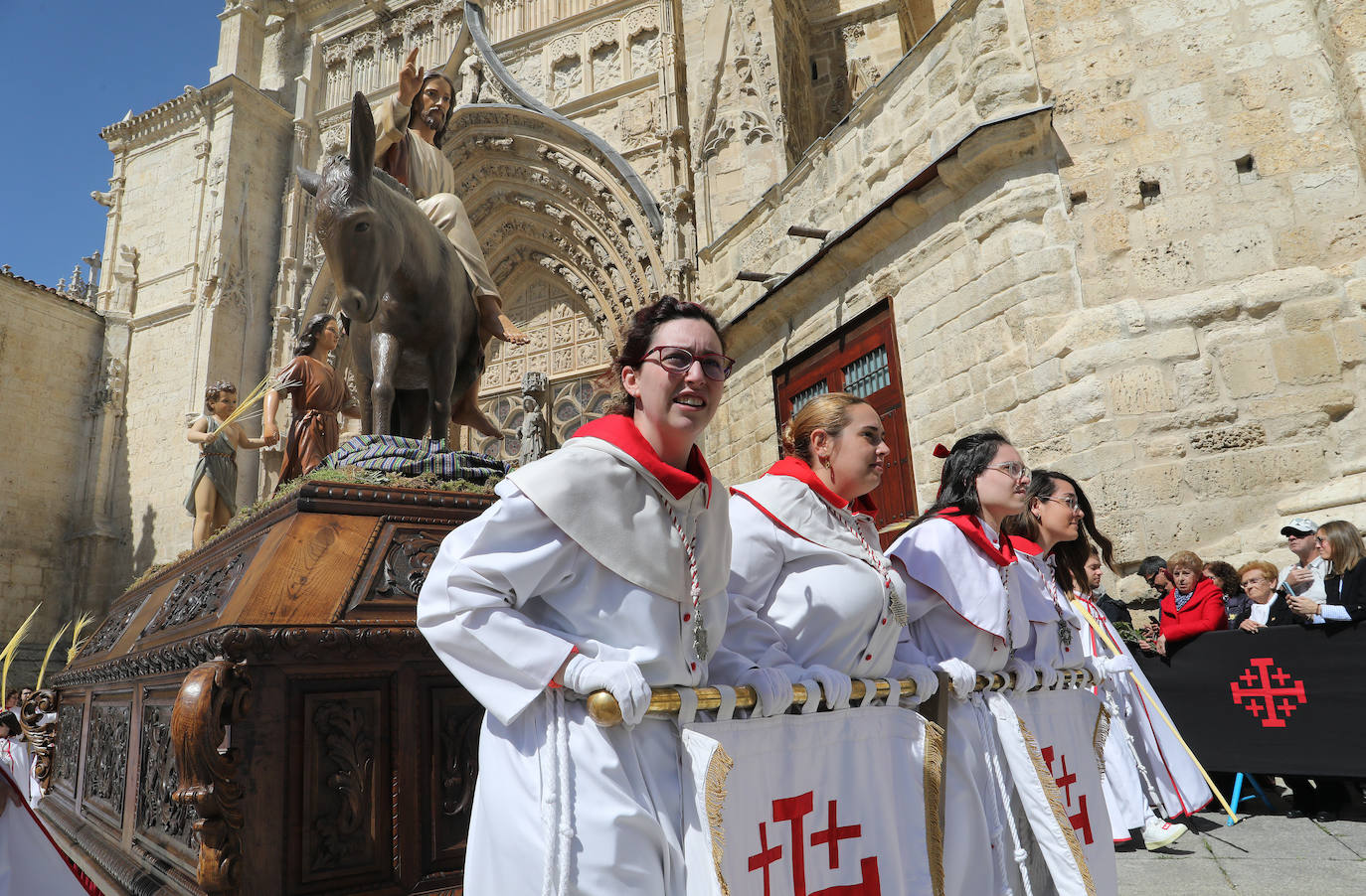 Jesús entra triunfante en la Plaza Mayor de Palencia