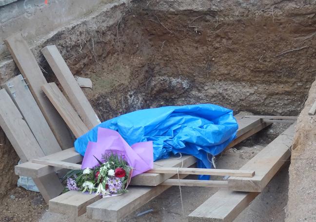 Fosa común del cementerio de El Carmen, en Valladolid.