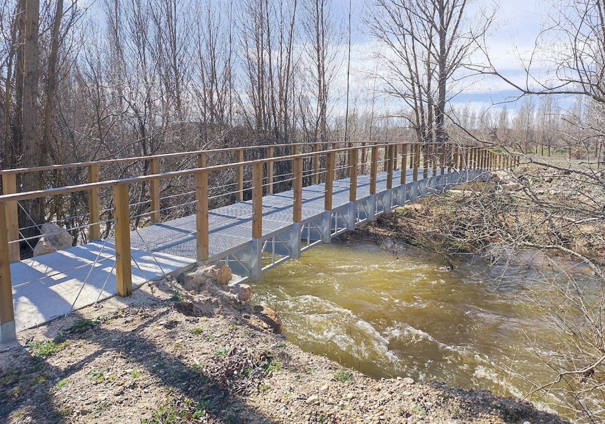 Imagen del río Ucero en El Burgo de Osma hace unos días.