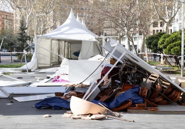 Destrozos provacos por el temporal.