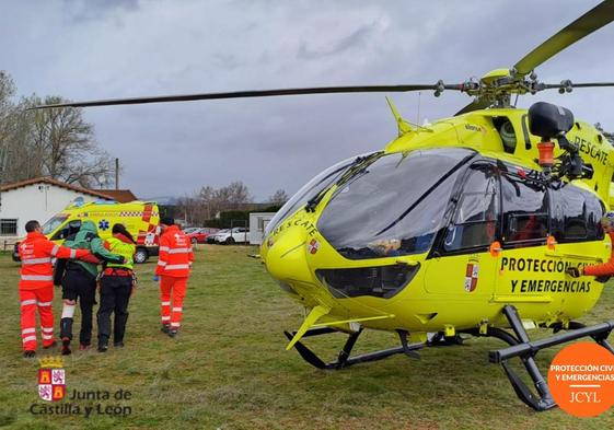 Un joven de 22 años herido tras una caída en una ruta en León