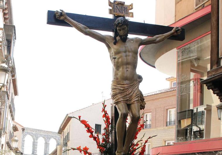 Imagen del Santo Cristo de San Marcos, en la procesión de otro año.