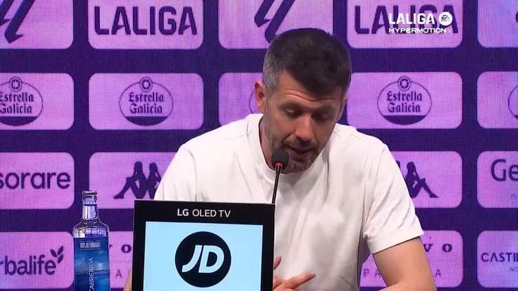 Las declaraciones de Pezzolano tras el partido entre el Real Valladolid y el Levante