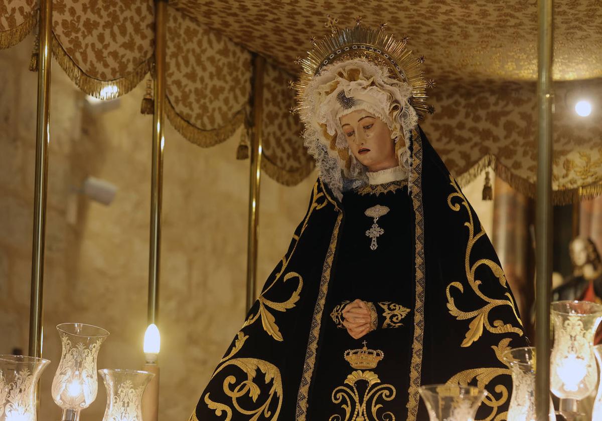 La Virgen de la Soledad, hoy en su capilla.