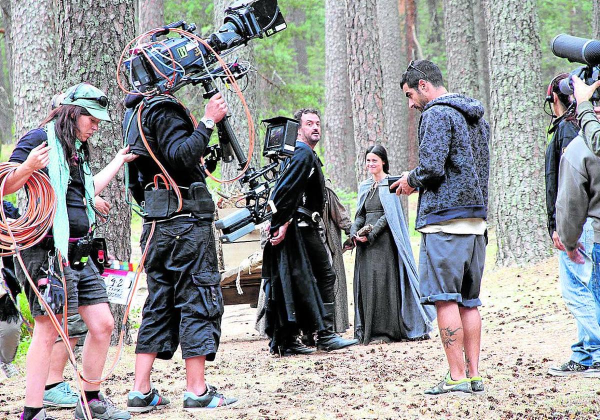 Rodaje de la serie 'Isabel' en los bosques de Valsaín.