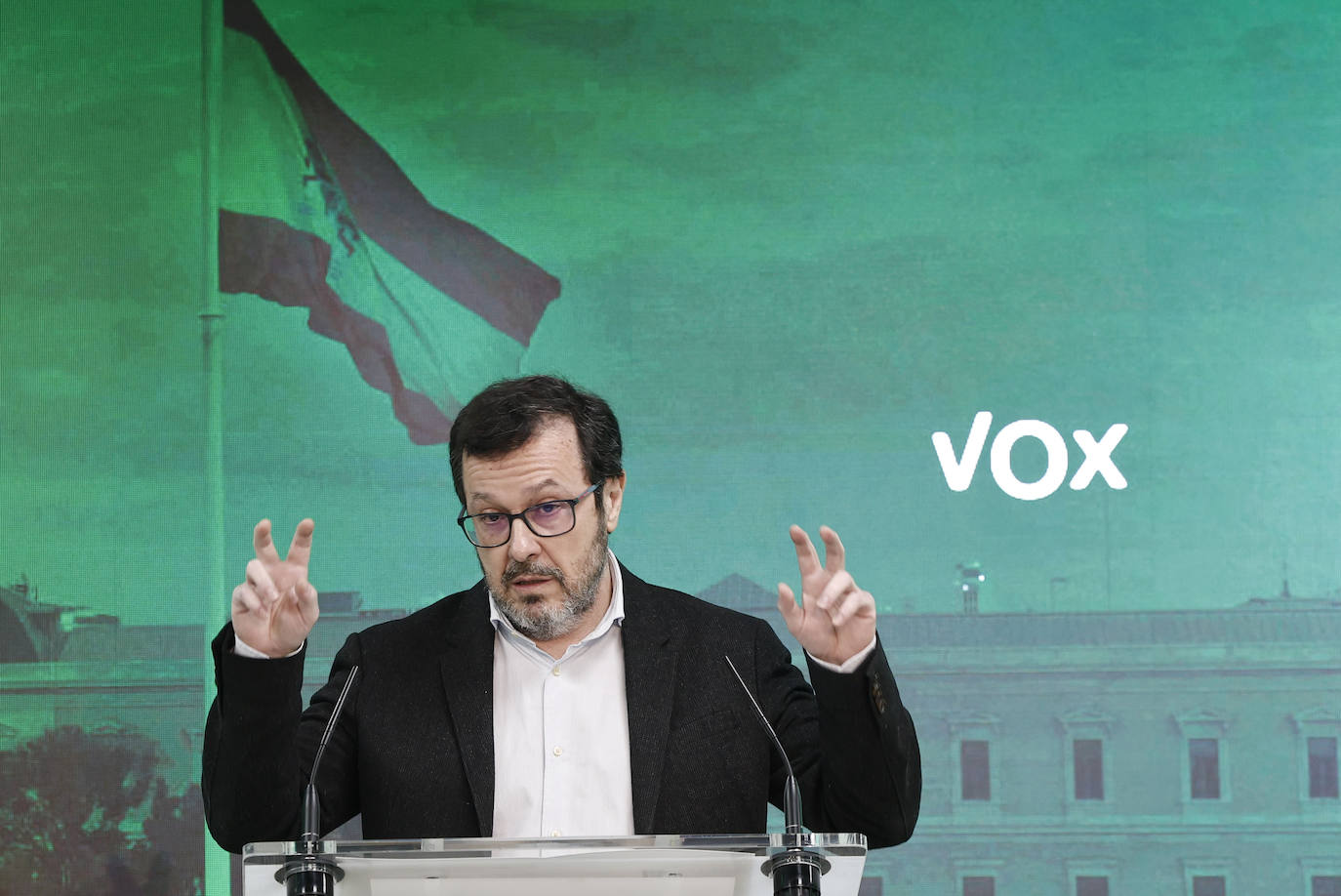 El portavoz nacional de Vox,José Antonio Fúster