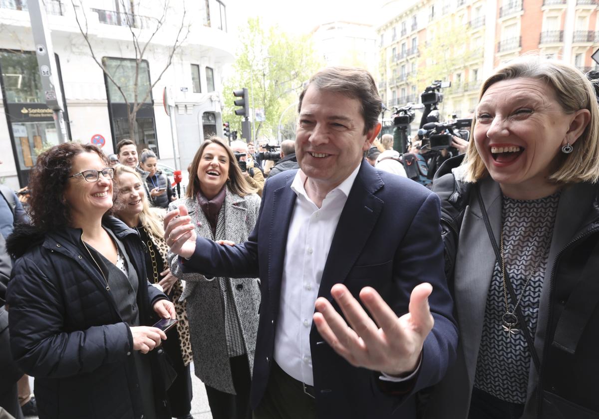 Alfonso Fernández Mañueco, este martes antes de participar en una reunión de la Junta Directiva Nacional del PP.