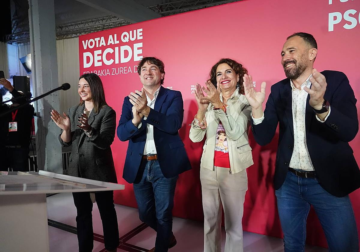 Mitin de apertura de campaña electoral del PSE-EE, en Bilbao.