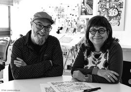 Miguel Ángel Giner y Cristina Durán, autores de cómic.