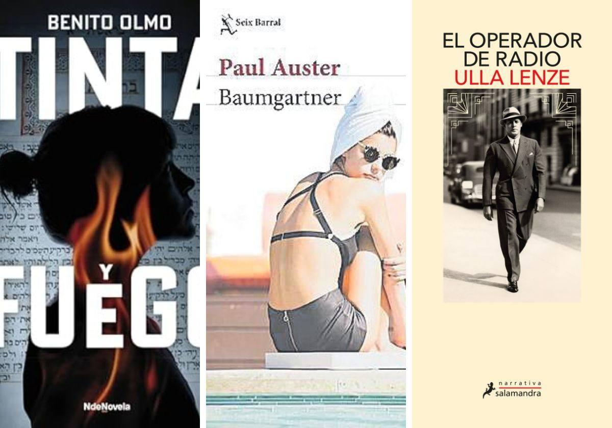 Portada de las tres novelas seleccionadas de la semana.