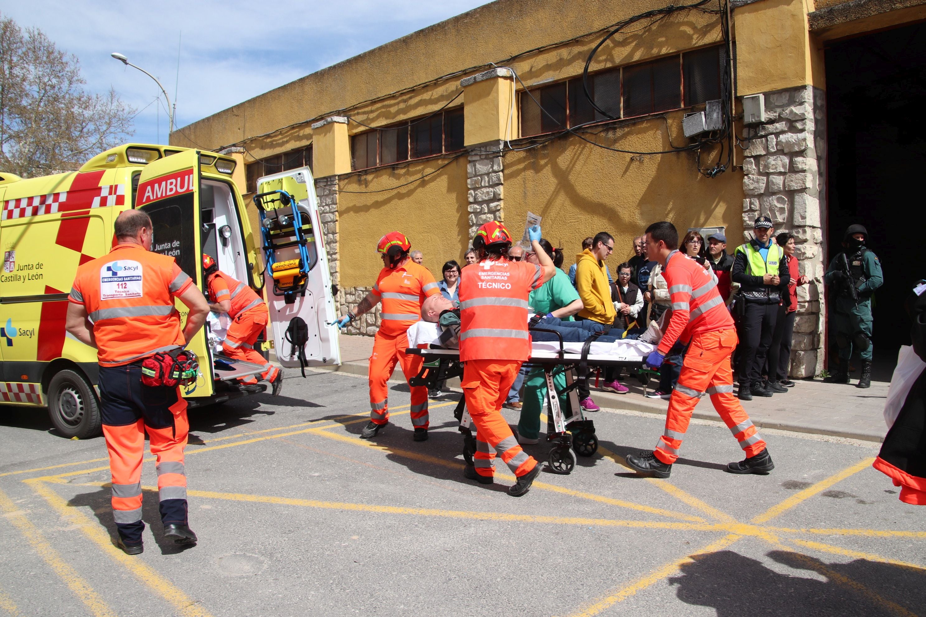 Simulacro de atentado terrorista en Cuéllar