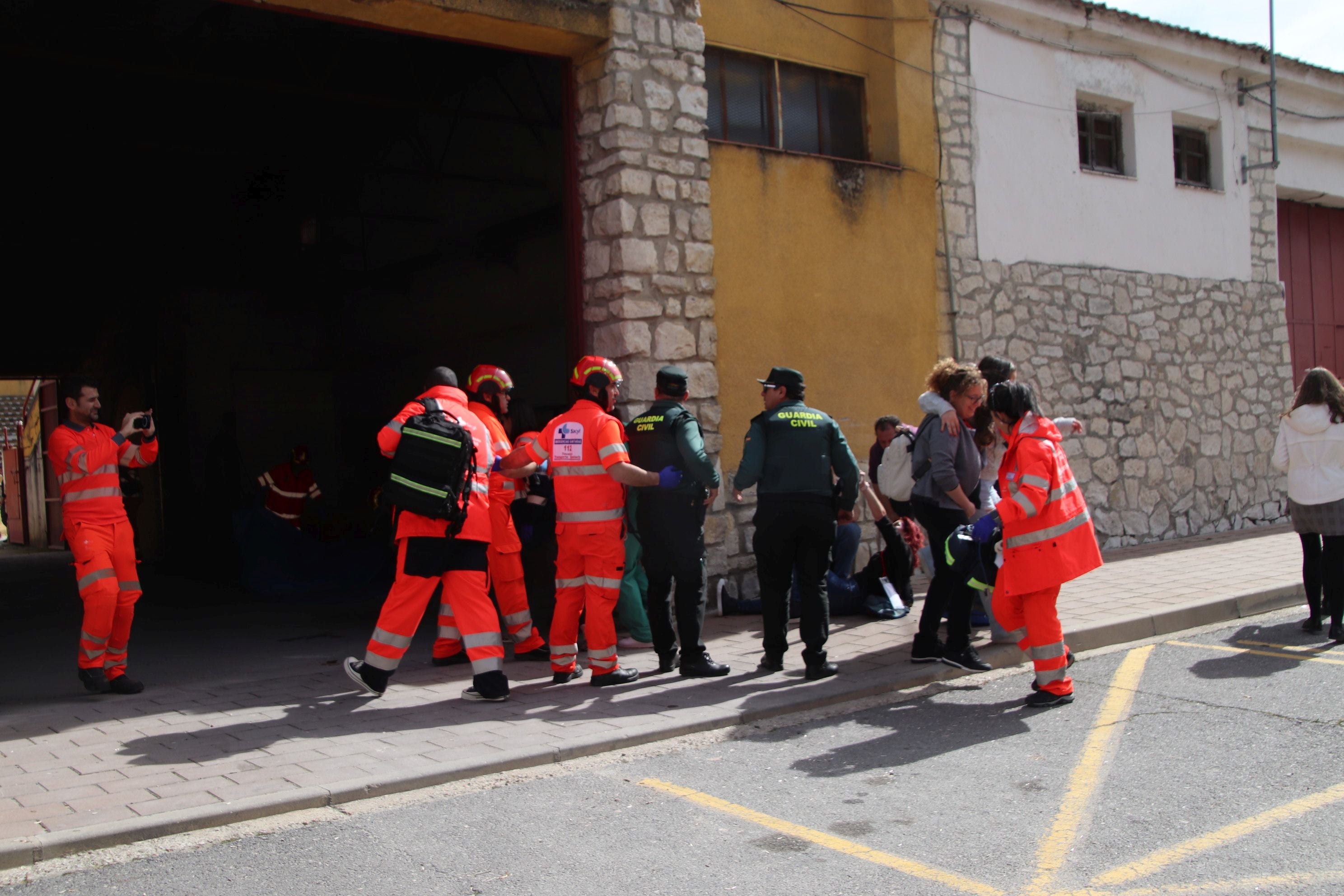 Simulacro de atentado terrorista en Cuéllar