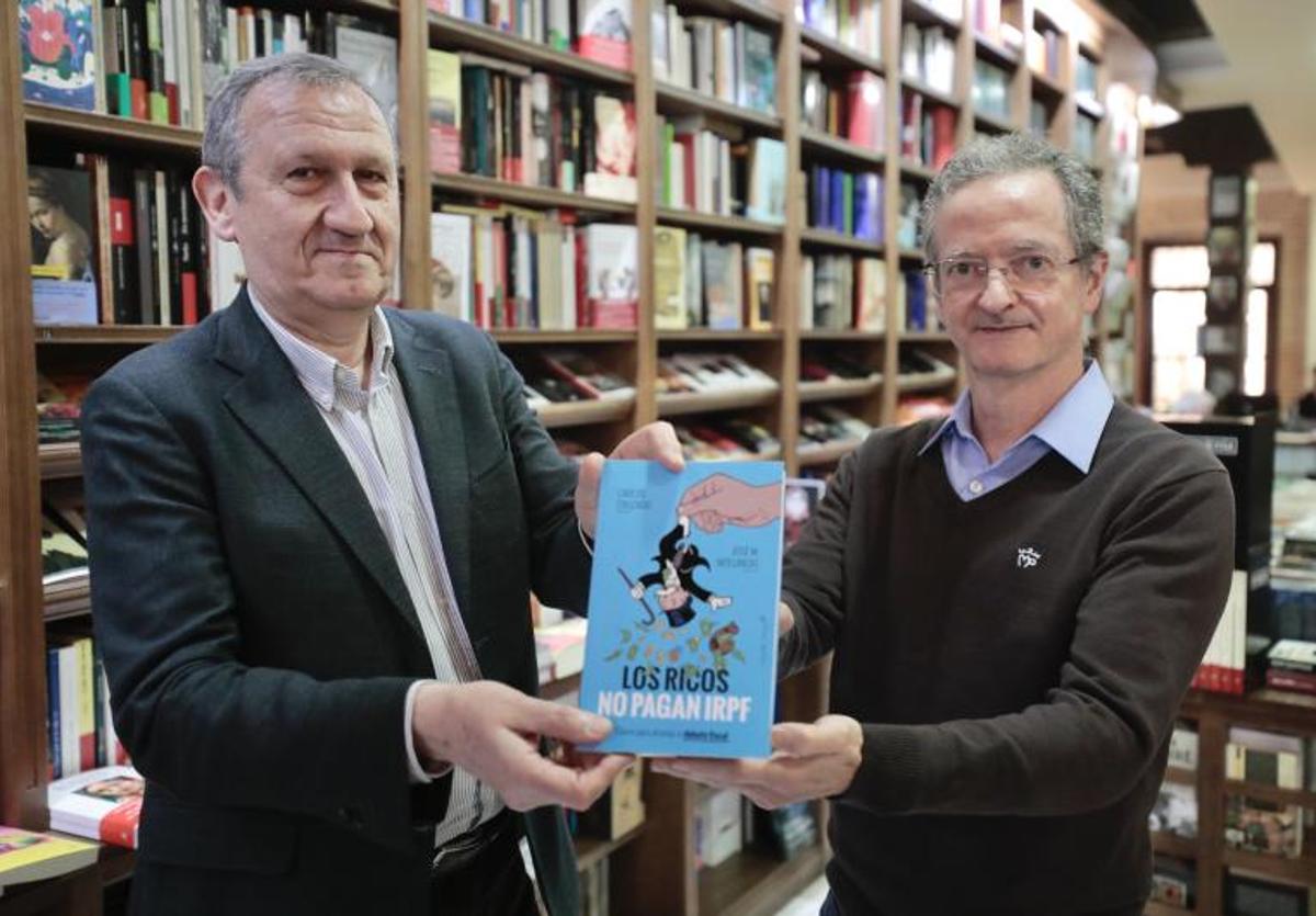 Carlos Cruzado y José M. Mollinedo, autores de 'Los ricos no pagan IRPF'.