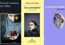 Portada de los tres libros recomendados.