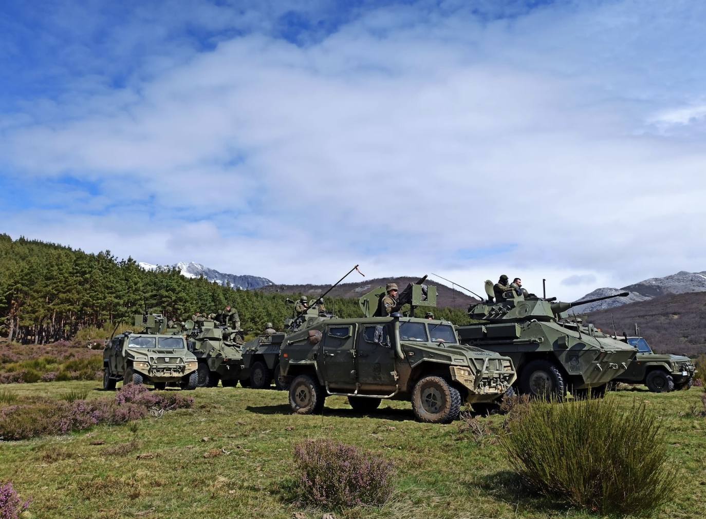 Maniobras militares en la Montaña Palentina