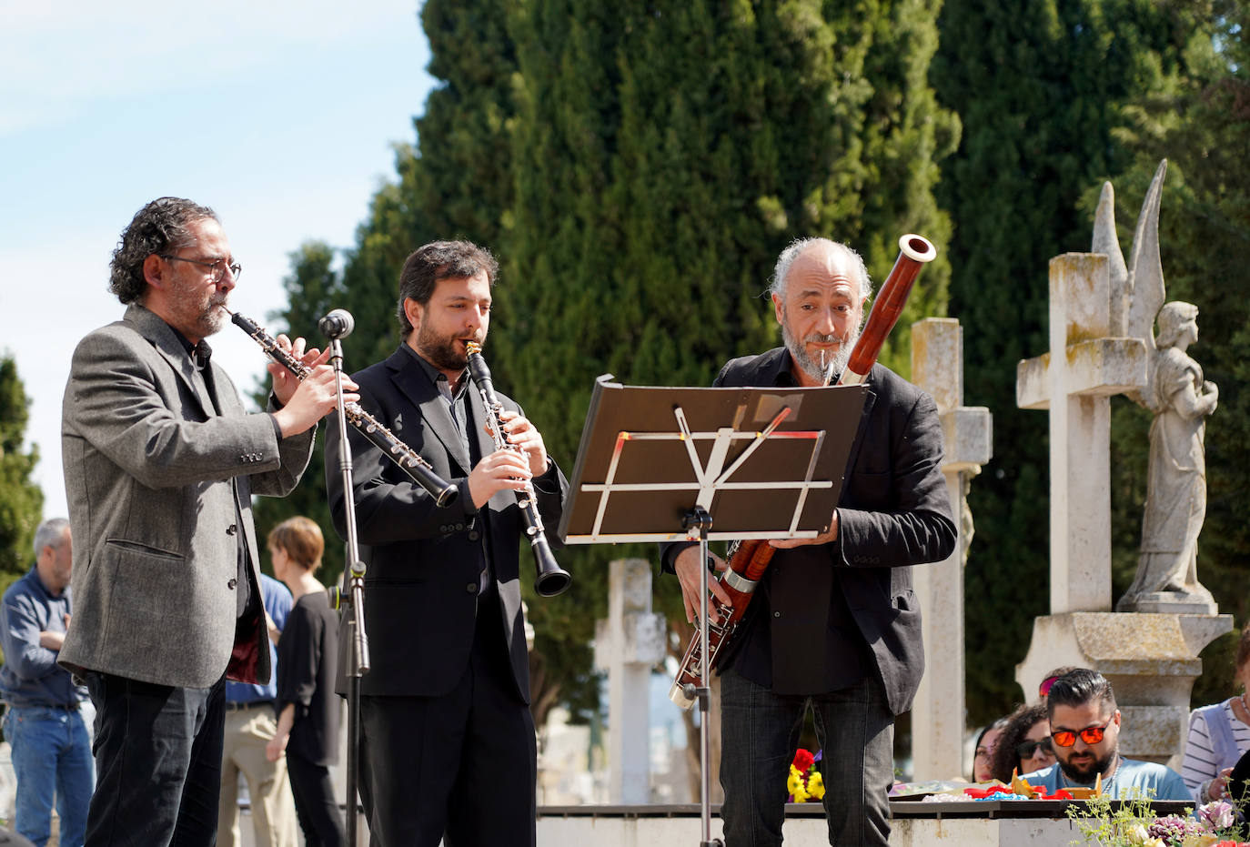 Músicos en el acto de memoria.