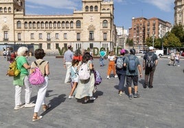 Turistas en Valladolid, el pasado mes de septiembre.