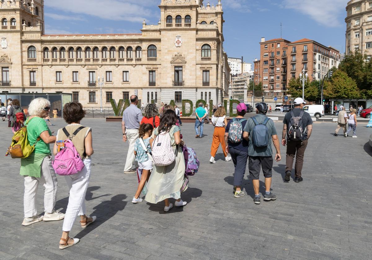 Turistas en Valladolid, el pasado mes de septiembre.