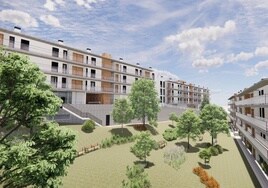 Proyección de las futuras viviendas que se construirán junto al INSS en Segovia.
