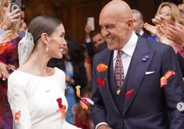 Marta López Álamo el día de su boda con Kiko Matamoros.