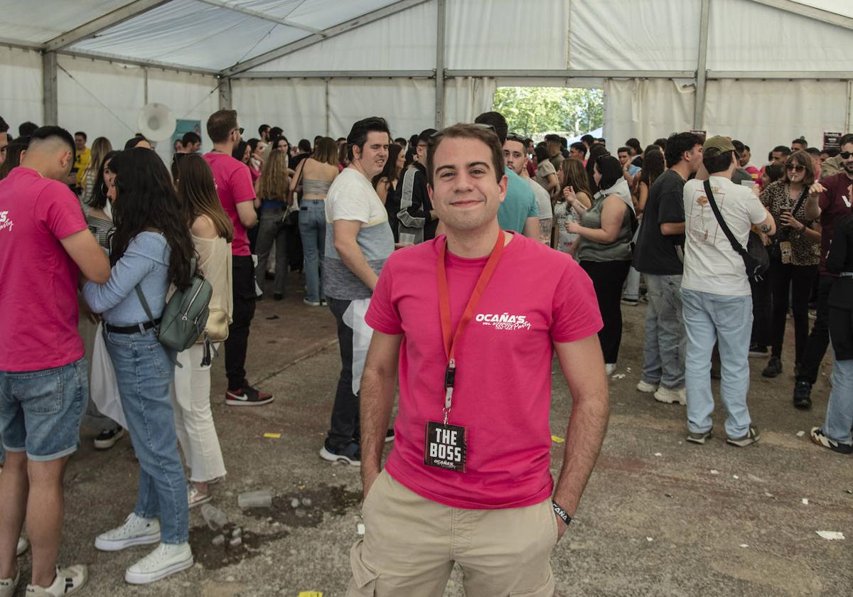 DJ Ocaña, ayer, en Turégano.