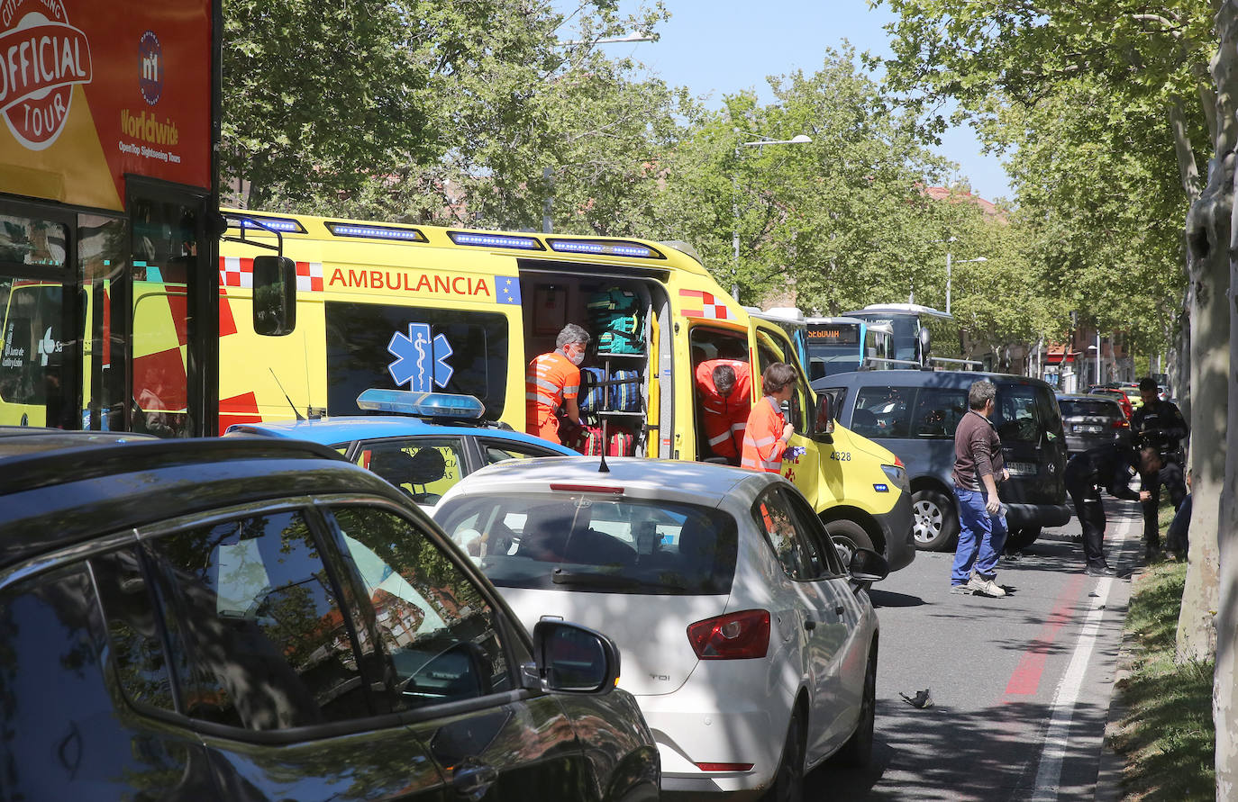 Fotografías del accidente en la avenida Padre Claret