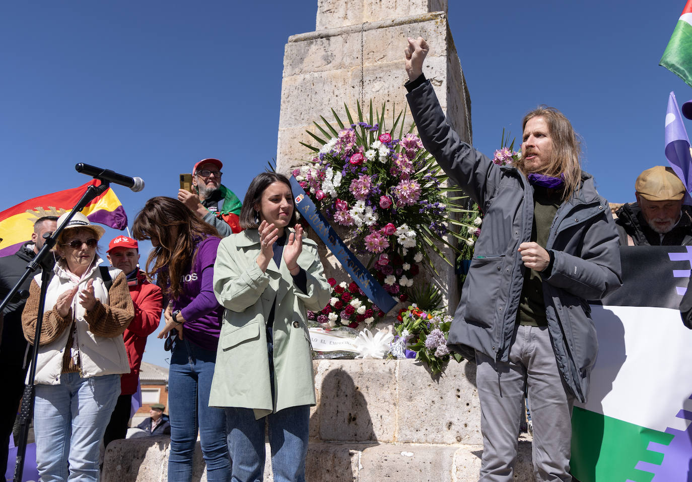 Irene Montero y Pablo Fernández, coordinador general de Podemos Castilla y León.