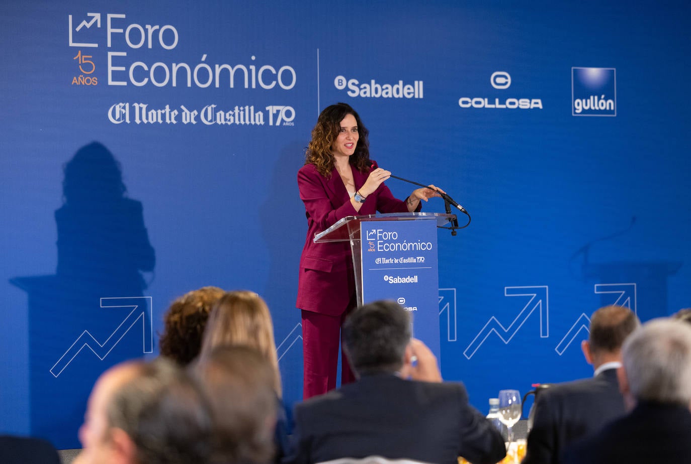 Isabel Díaz Ayuso, al inicio de su intervención.