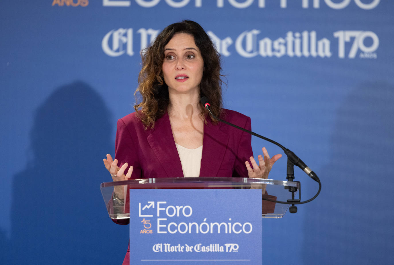 Isabel Díaz Ayuso, durante su intervención.