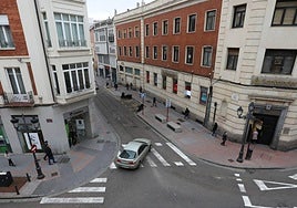 Primer tramo de la calle Colón.