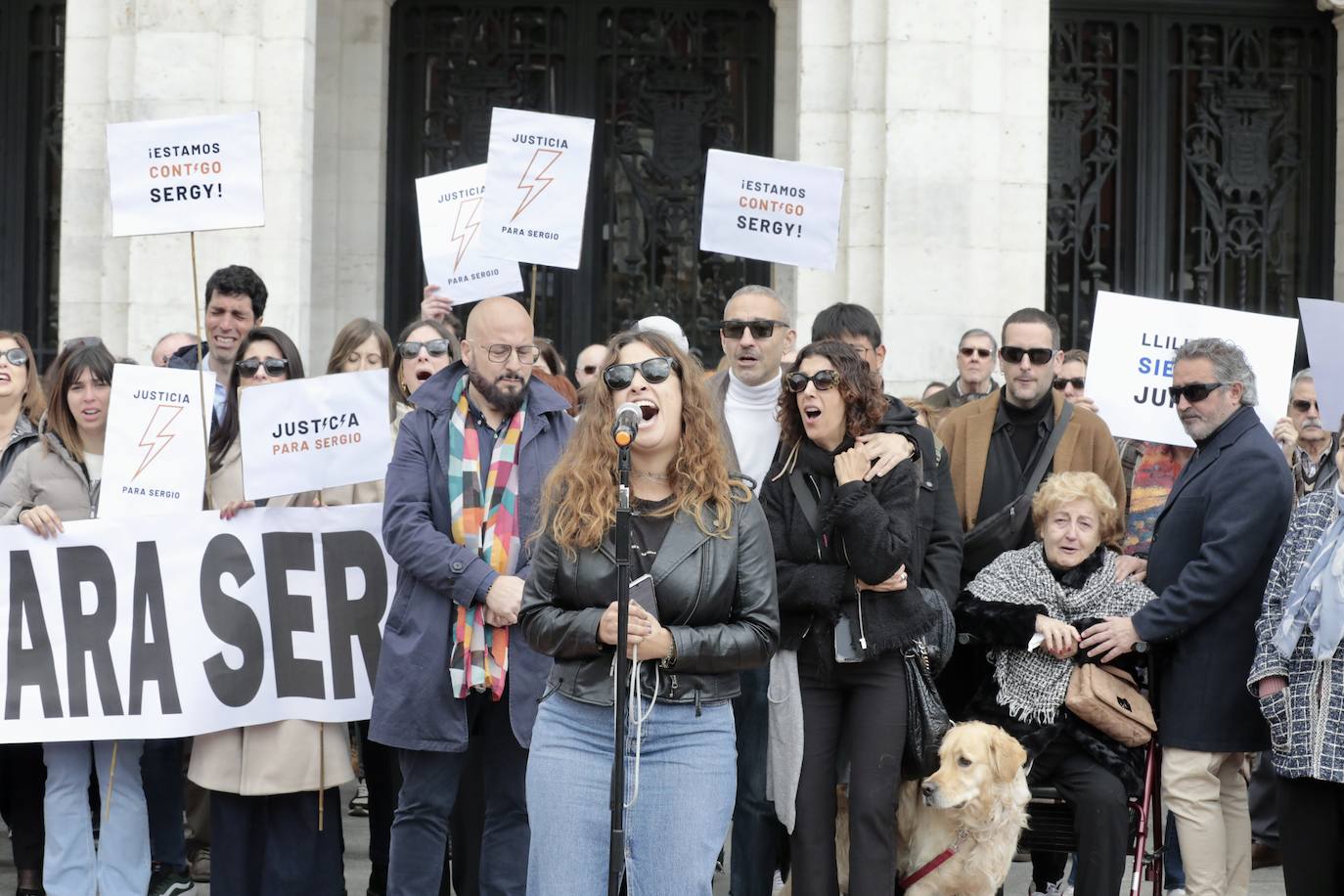 El homenaje a Sergio Delgado en la Plaza Mayor, en imágenes