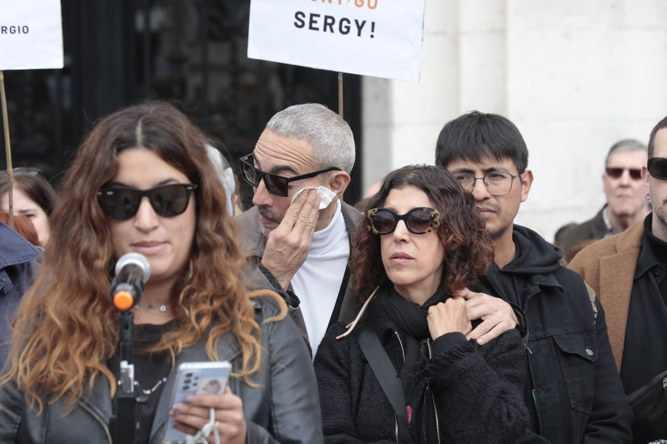 El homenaje a Sergio Delgado en la Plaza Mayor, en imágenes