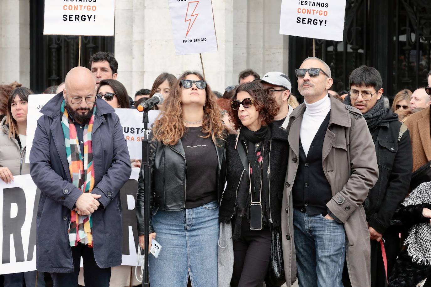 El homenaje a Sergio Delgado en la Plaza Mayor, en imágenes