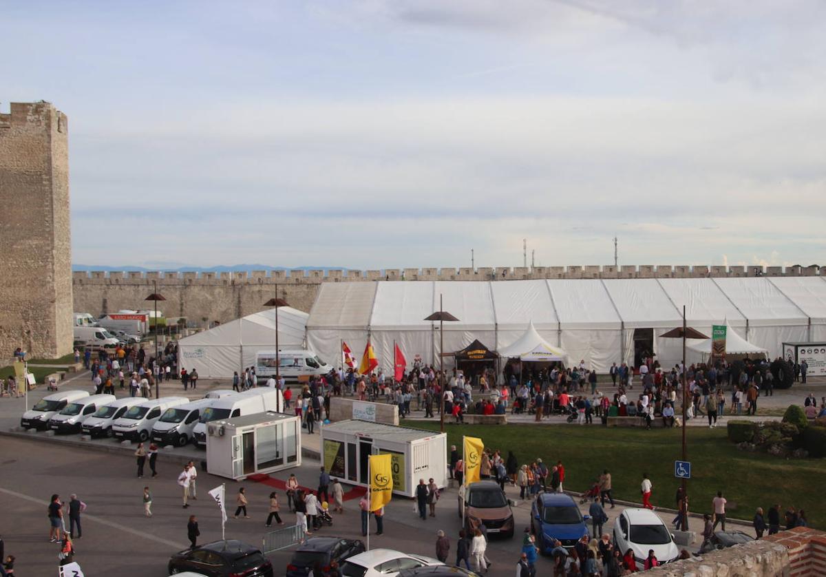 El acceso principal al recinto ferial de Cuéllar en la pasada edición.