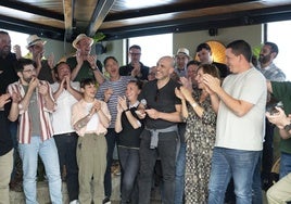 Luis Alberto Lera, tres ser elegido alcalde por los cocineros rurales en el encuentro gastronómico Terrae, en un acto en la localidad grancanaria de Agaete.