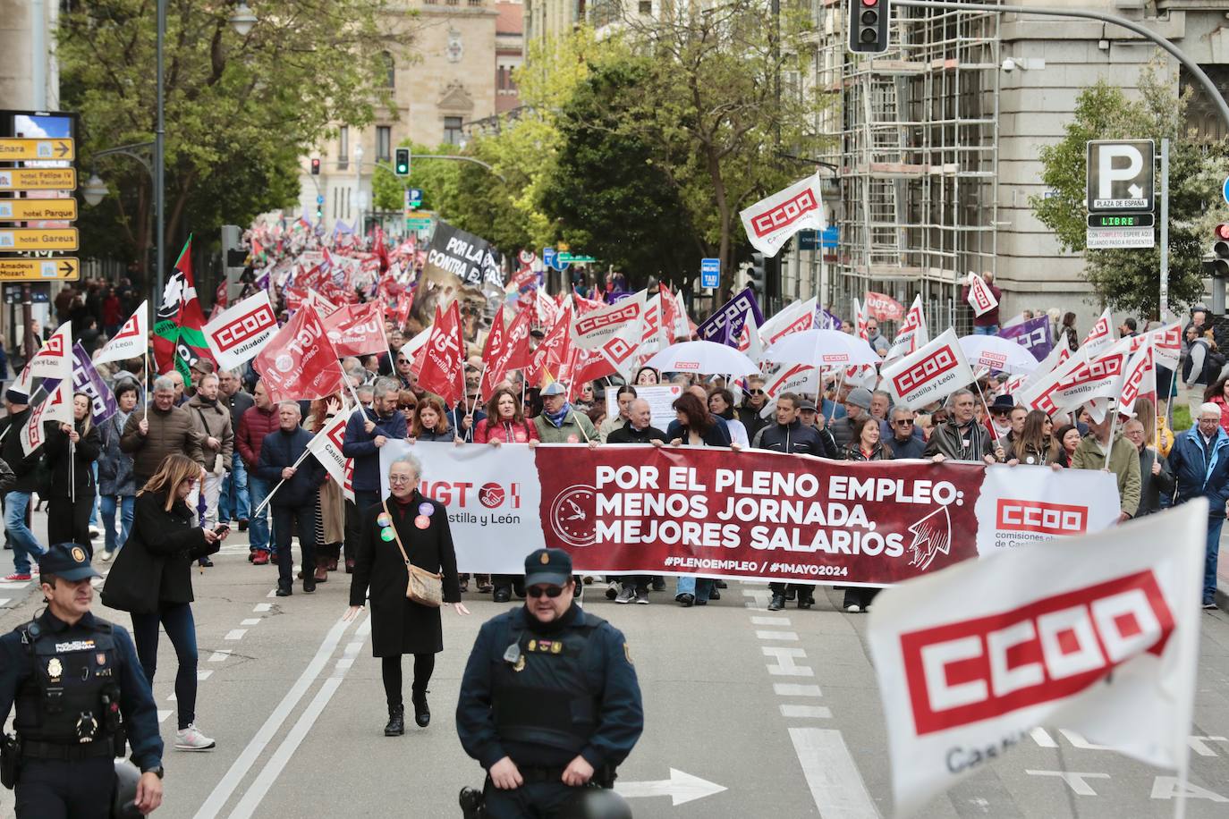 La celebración del Primero de Mayo en Valladolid, en imágenes