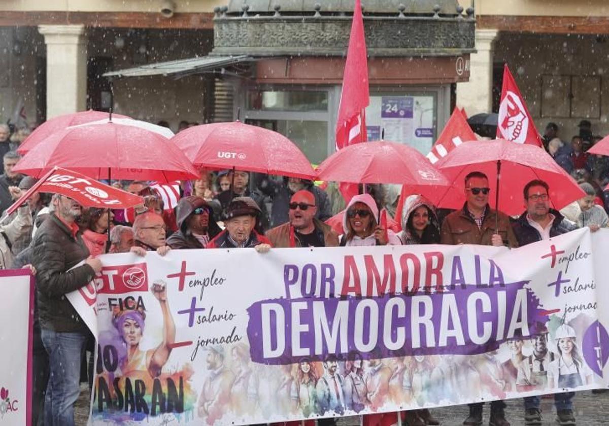 Concentración del Primero de Mayo en Palencia.