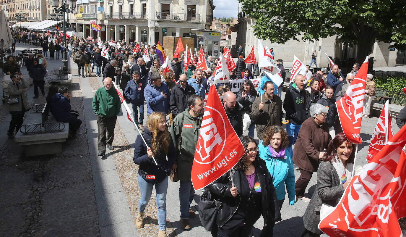 Fotografías de la manifestación del 1 de mayo en Segovia